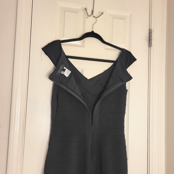 Tadashi SHOJI Black Off Shoulder Dress size M - Picture 8 of 16